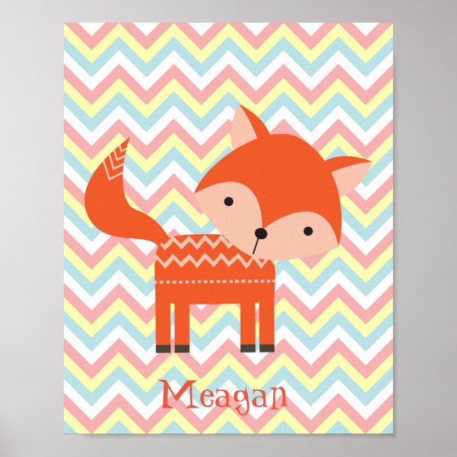 fox nursery print wall art wall decor (Front)