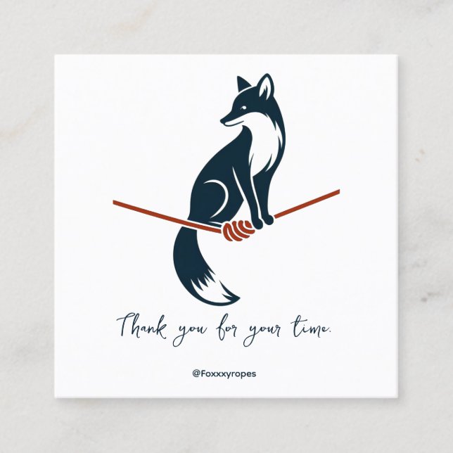 Fox on rope, shibari visiting card (Front)
