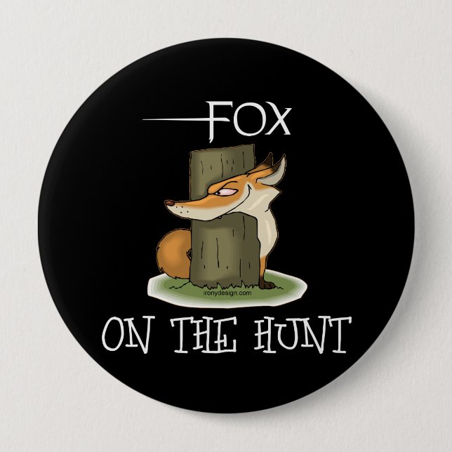 Fox On The Hunt 10 Cm Round Badge (Front)