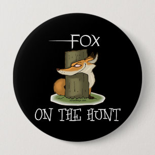 Fox On The Hunt 10 Cm Round Badge