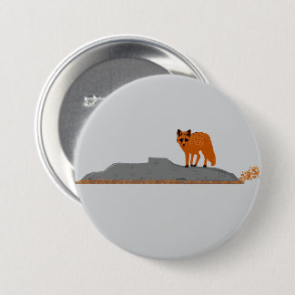 🦊 Fox on the Rock Badge / Pin Button - Accessory 