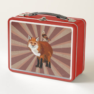 FOX & OWL METAL LUNCH BOX