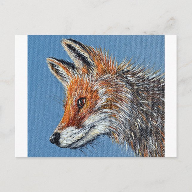 Fox Painting Postcard (Front)