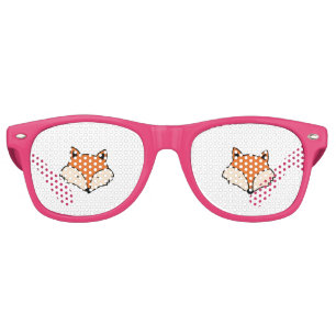 Fox pattern retro sunglasses