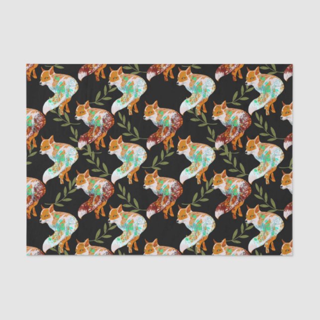 Fox Pattern Tissue Paper (Front)