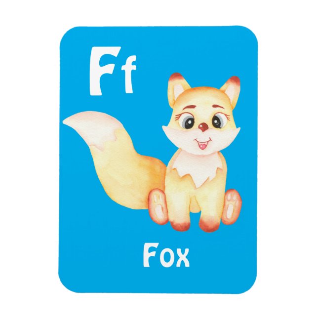 Fox personalise ABC: Letter F - Add Your Name Magnet (Vertical)