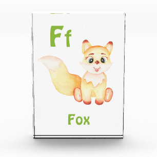 Fox personalise ABC: Letter F - Add Your Name Photo Block