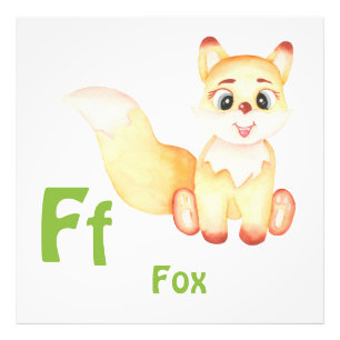 Fox personalise ABC: Letter F - Add Your Name Photo Print