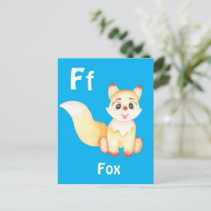 Fox personalise ABC: Letter F - Add Your Name Postcard