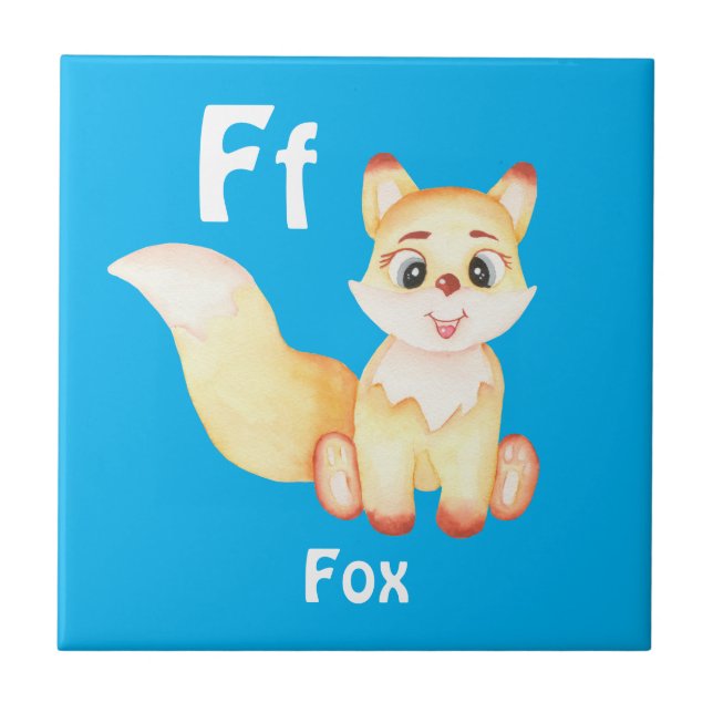 Fox personalise ABC: Letter F - Add Your Name Tile (Front)