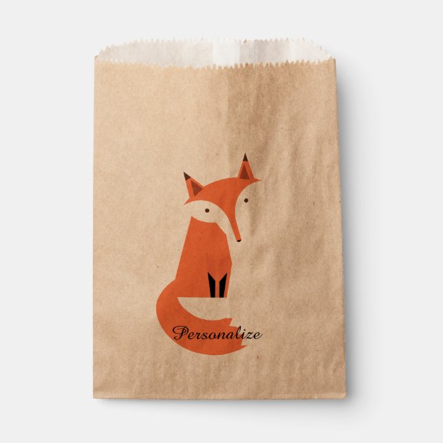 Fox Personalised Favour Bags (Front)