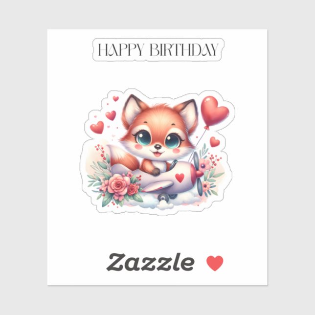 Fox Pilot Birthday (Sheet)