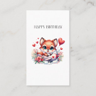 Fox Pilot Birthday Calling Card