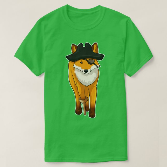 Fox Pirate Eye patch T-Shirt (Design Front)