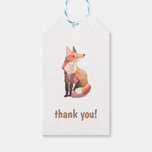 Fox pixelart, gift tags
