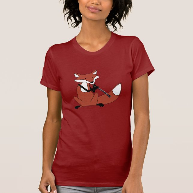 Fox Playing the Clarinet T-Shirt (Front)