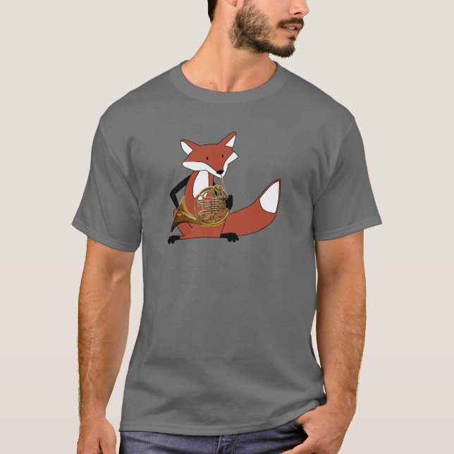 Fox Playing the French Horn T-Shirt (Front)