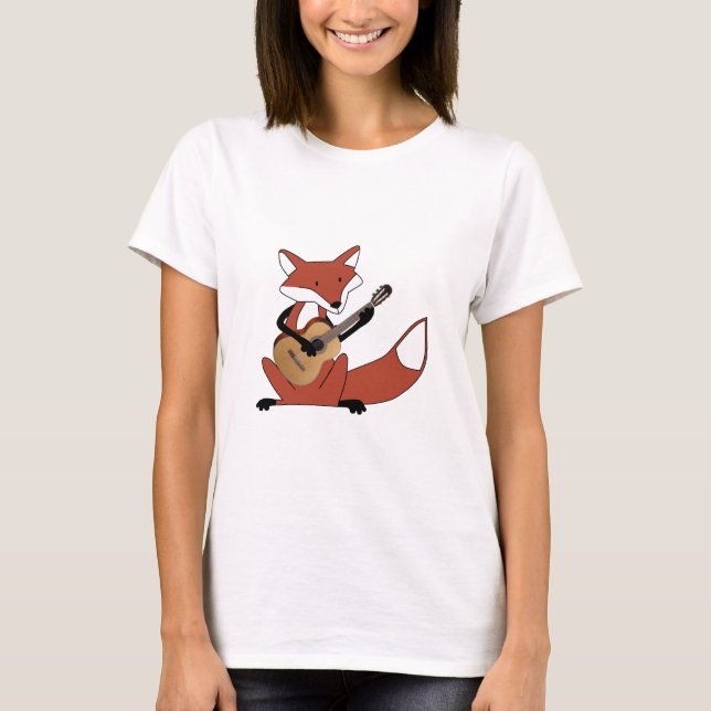 Fox Playing the Guitar T-Shirt (Front)