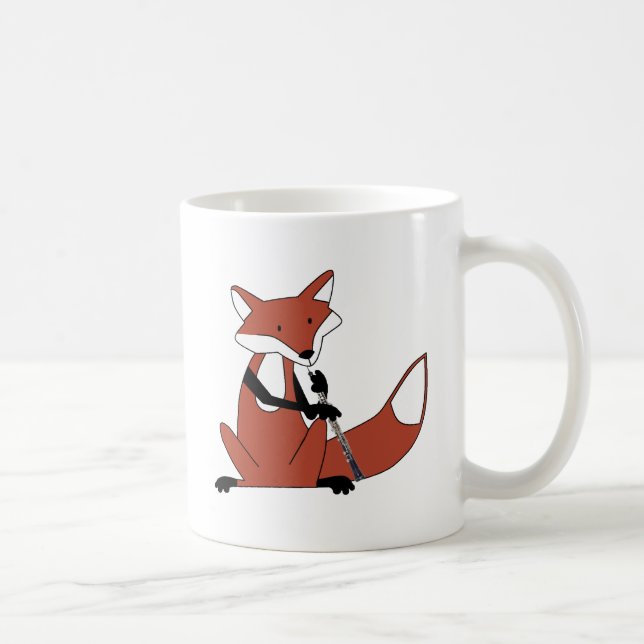 Fox Playing the Oboe Coffee Mug (Right)