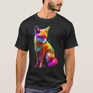 Fox Polygon Colourful Animal Animal Fox T-Shirt