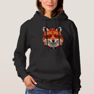 Fox Polygon Wild Animal  Wildlife Zookeeper Geomet Hoodie