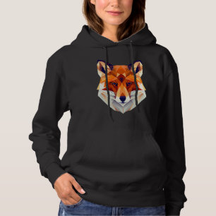Fox Polygon Wild Animal  Wildlife Zookeeper Geomet Hoodie