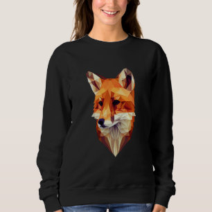 Fox Polygon Wild Animal Wildlife Zookeeper Geometr Sweatshirt
