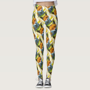 Fox Portrait Realistic Wildlife Art Leggings