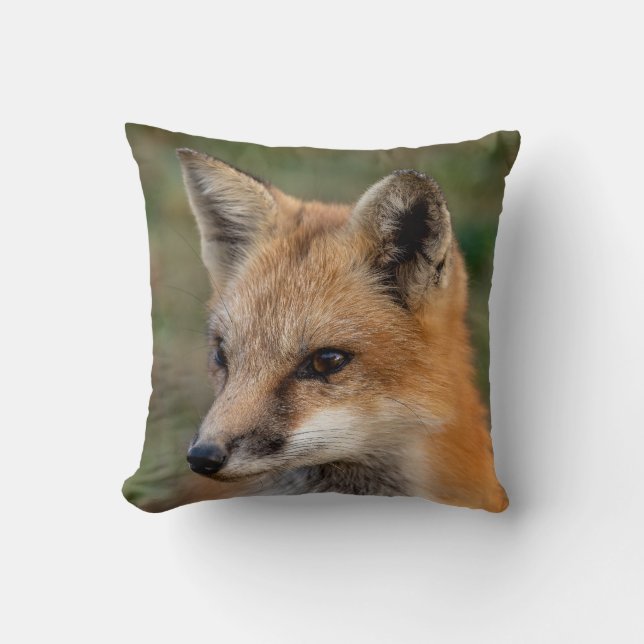  Fox Portrait       Throw Pillow (Front)