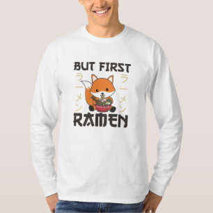Fox Powered By Ramen Cute Kawaii Foxes T-Shirt