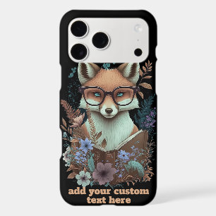 Fox Read Book Wildflower Cottagecore Floral Custom