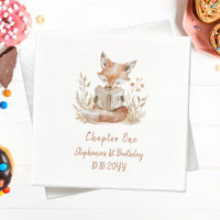 Fox Reading a Book Chapter One 1st Birthday Party