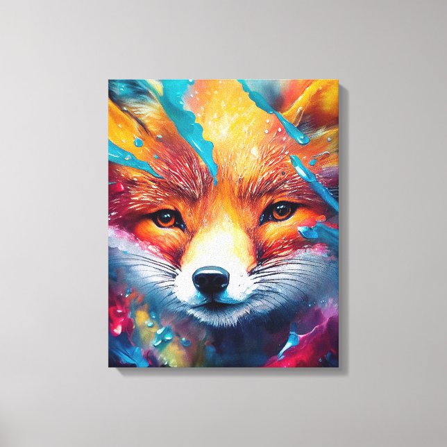 Fox Red fox Animal Discovery Adventure Nature  Canvas Print (Front)