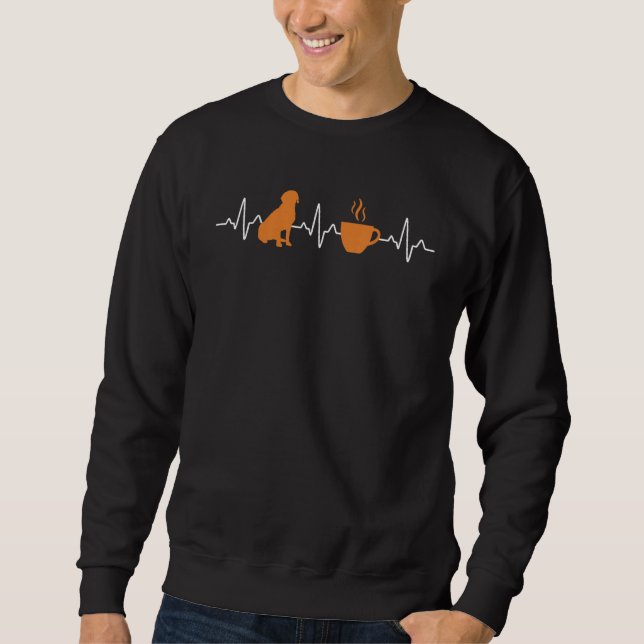 Fox Red Lab and Coffee Heartbeat Labrador Retrieve Sweatshirt (Front)