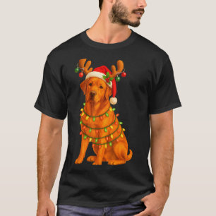 Fox Red Lab Christmas Tree Light Pajama Labrador D T-Shirt