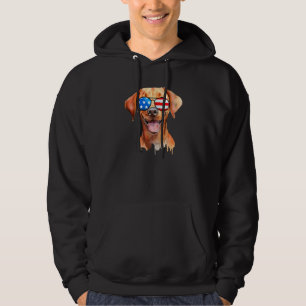 Fox Red Lab Mom Dad Flag Labrador Retriever Hoodie