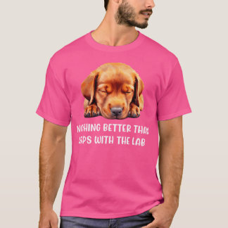 Fox Red Lab Mum Dad Napping Labrador Retriever T-Shirt