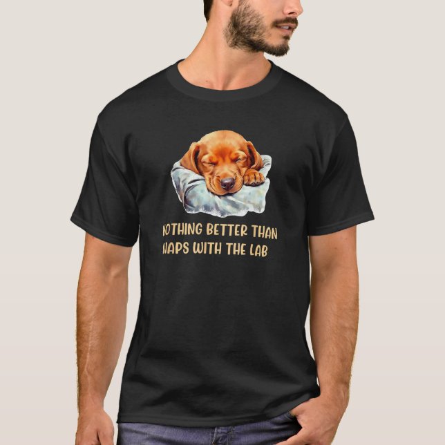 Fox Red Lab Mum Dad Napping Labrador Retriever T-Shirt (Front)