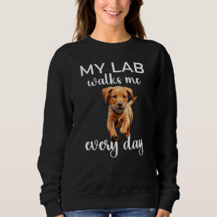Fox Red Lab Walking Labrador Retriever Mom Sweatshirt