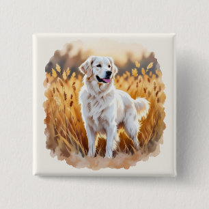 Fox Red Labrador Retriever Dog 15 Cm Square Badge