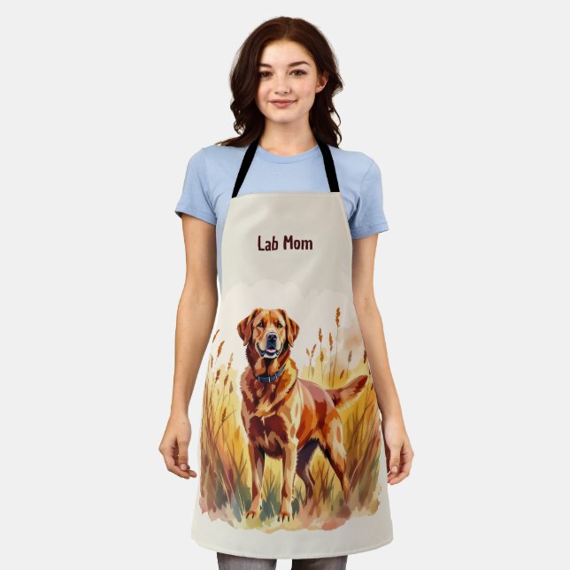 Fox Red Labrador Retriever Dog Apron (Worn)
