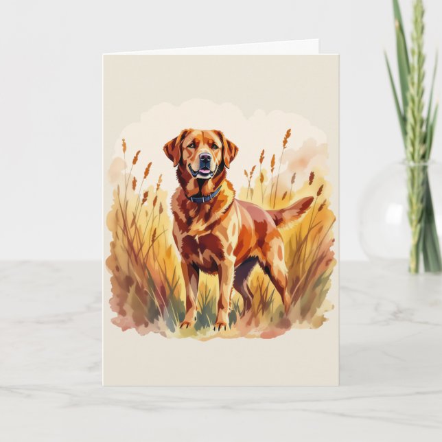 Fox Red Labrador Retriever Dog Card (Front)