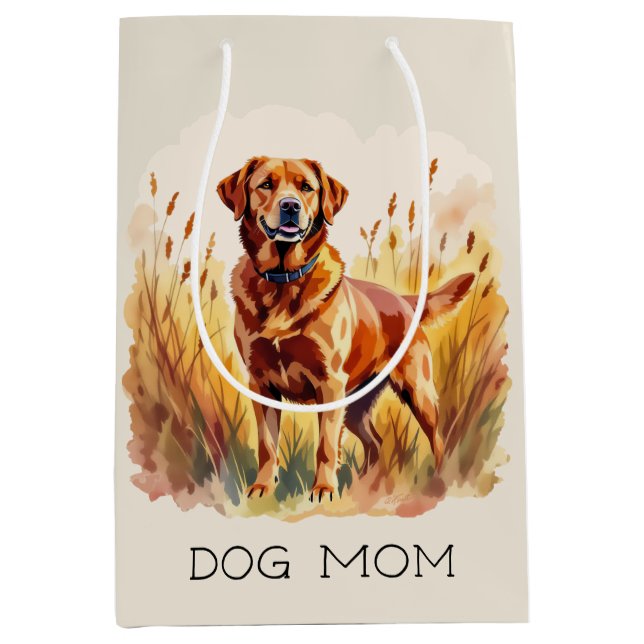 Fox Red Labrador Retriever Dog Medium Gift Bag (Front)