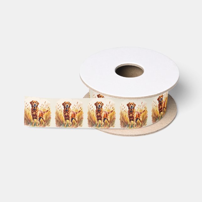 Fox Red Labrador Retriever Dog Satin Ribbon (Spool)