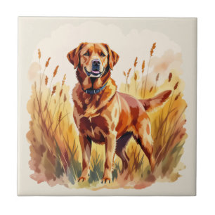Fox Red Labrador Retriever Dog Tile