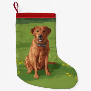 Fox Red Yellow Labrador Retriever Dog Small Christmas Stocking