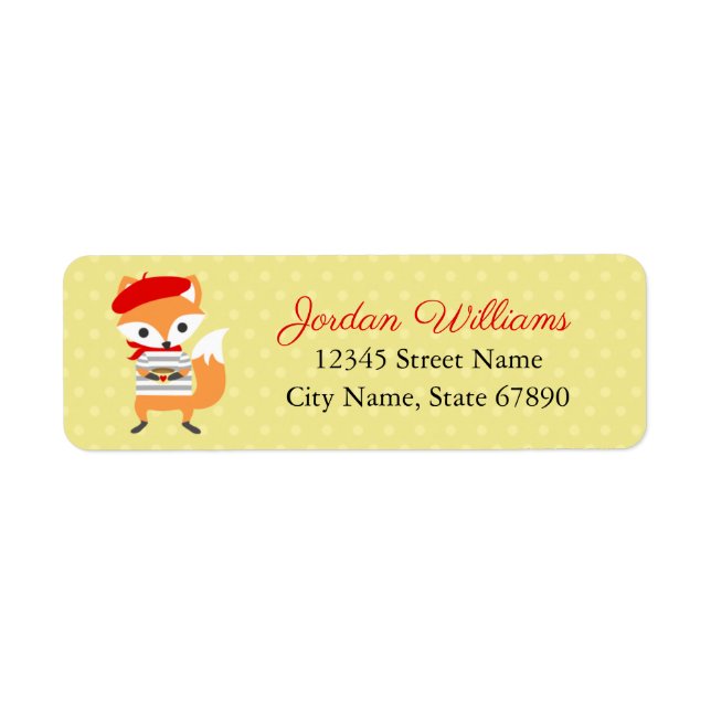Fox Return Address Labels (Front)