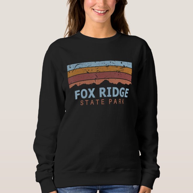 Fox Ridge State Park Illinois Retro Cool Sweatshirt (Front)