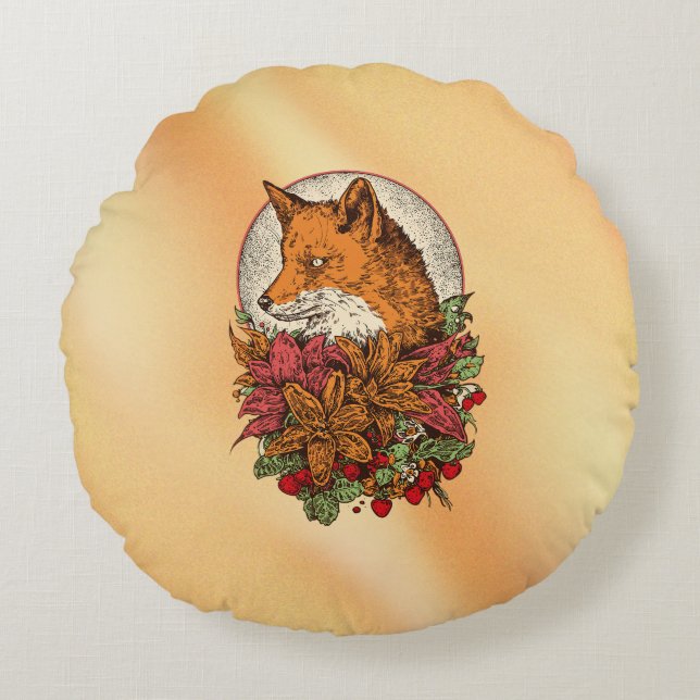 Fox Round Cushion (Front)