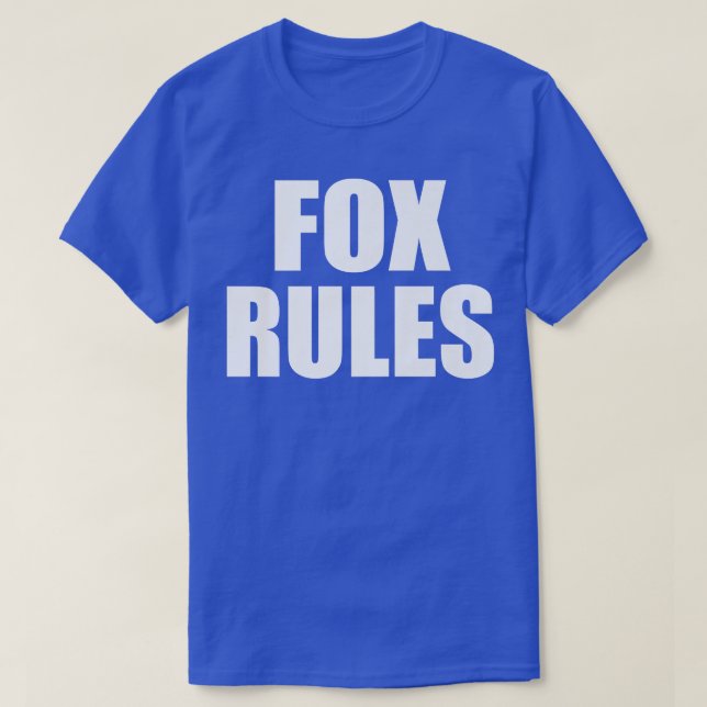 FOX Rules Son Daughter Boy Girl Baby Name T-Shirt (Design Front)